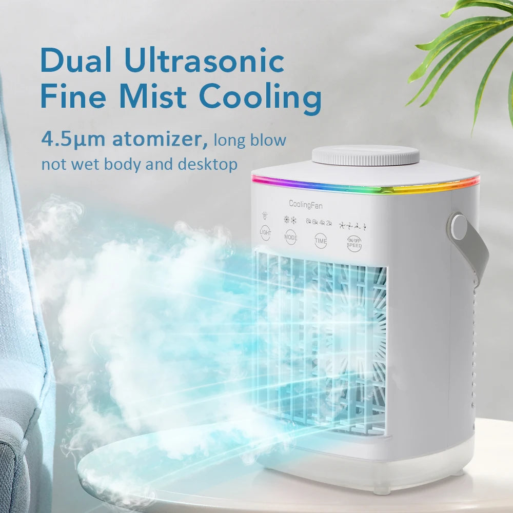Mini Air Cooler - Portable Humidifier - LED Function
