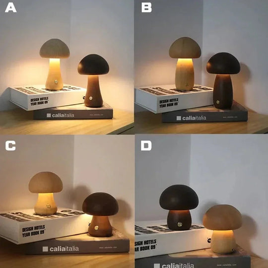 Mushroom Night Light - Touch Control - Rechargeable - Luvonic