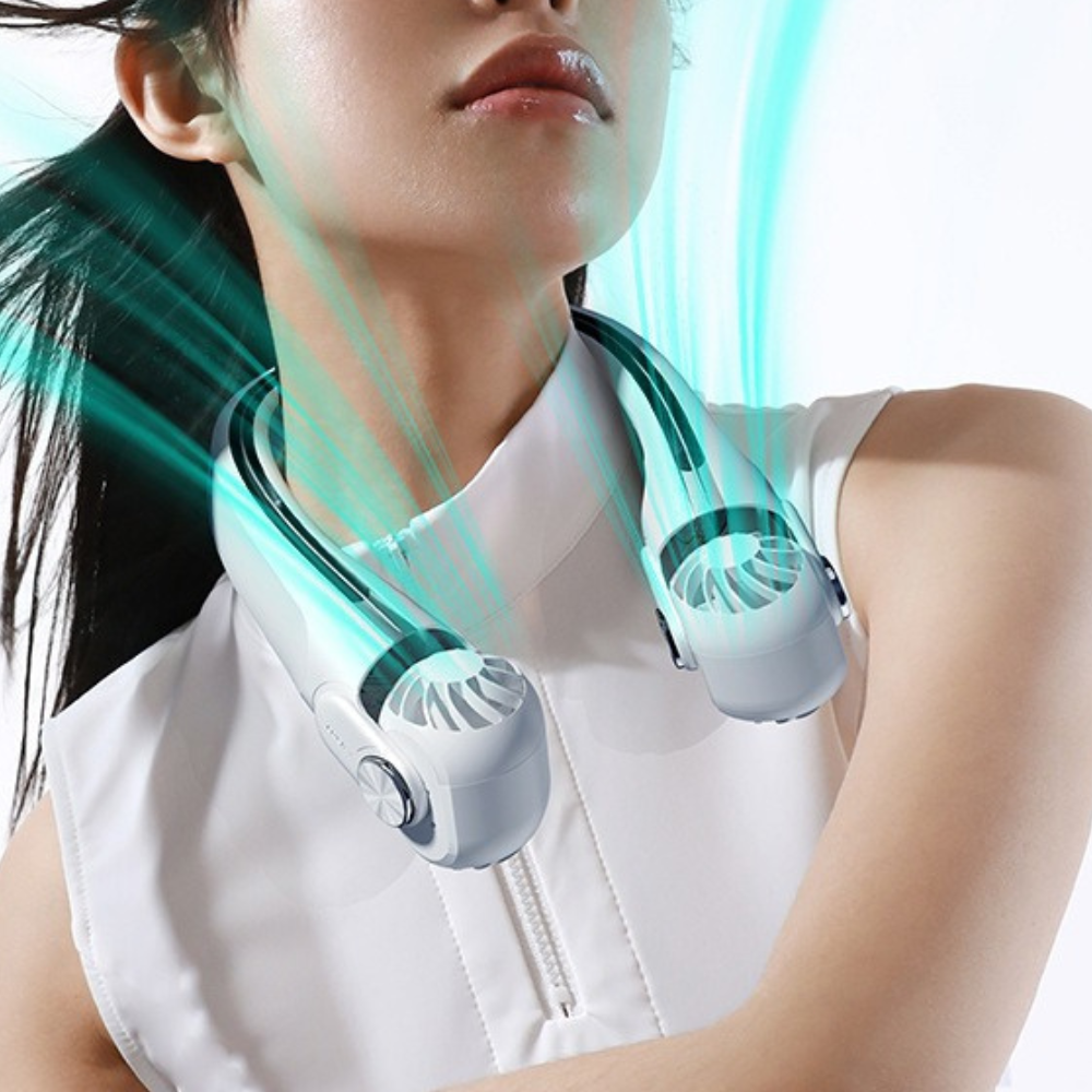 Neck Fan - Wearable Design - Rechargeable Cooling