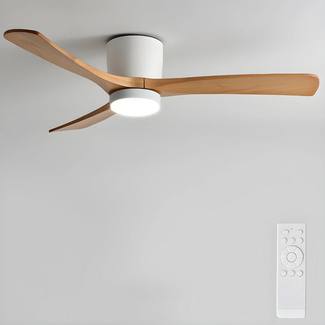 Ceiling Fan Light - Wooden Blades - LED Lighting - Luvonic