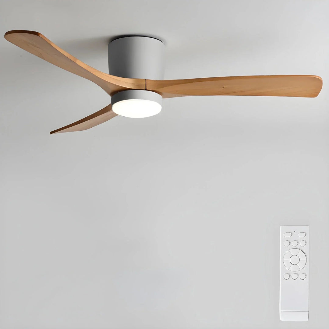 Ceiling Fan Light - Wooden Blades - LED Lighting - Luvonic