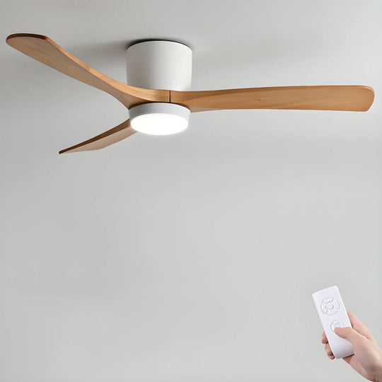 Ceiling Fan Light - Wooden Blades - LED Lighting - Luvonic