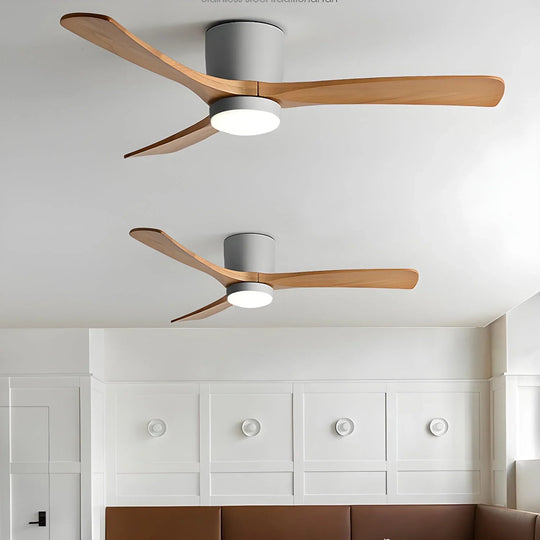 Ceiling Fan Light - Wooden Blades - LED Lighting - Luvonic