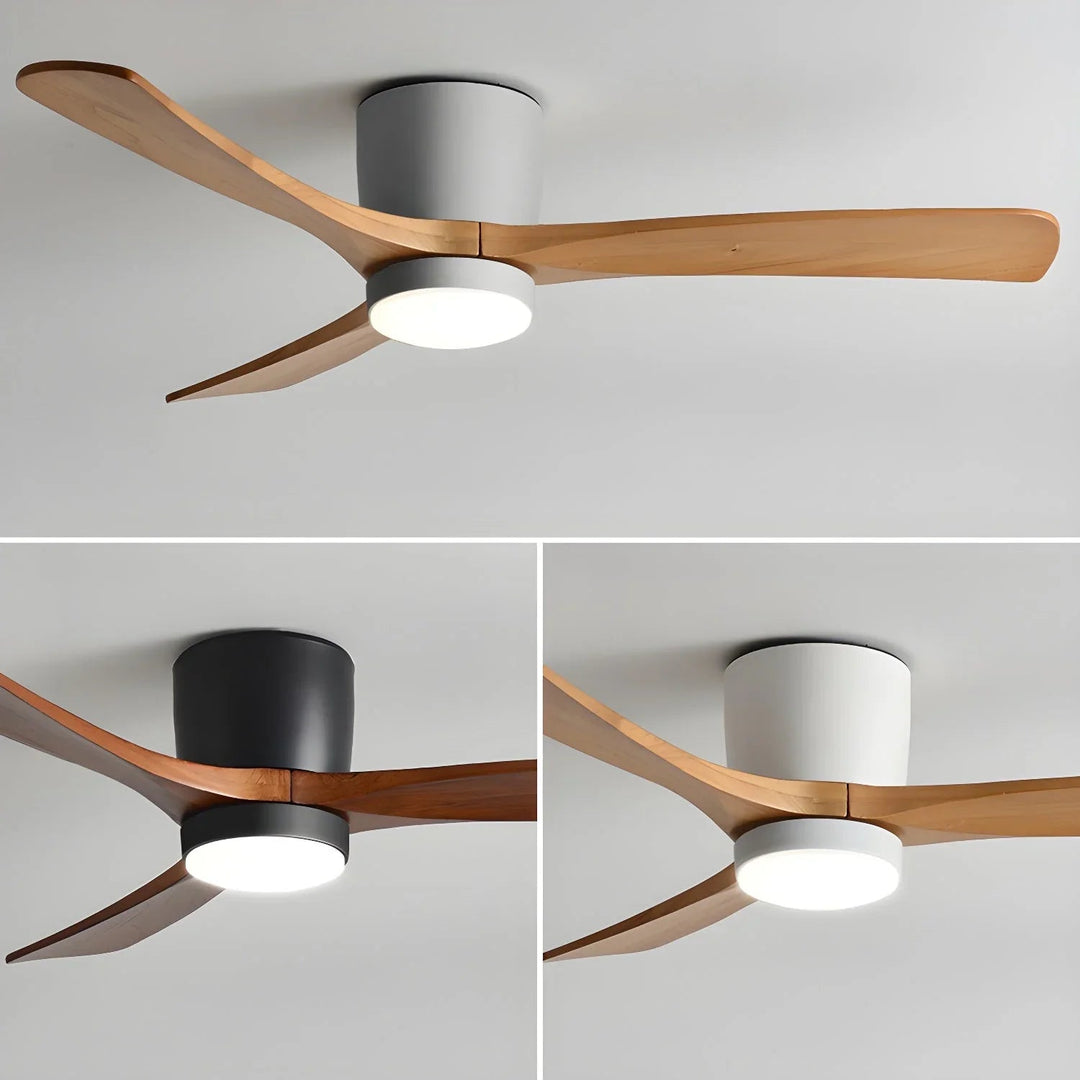 Ceiling Fan Light - Wooden Blades - LED Lighting - Luvonic
