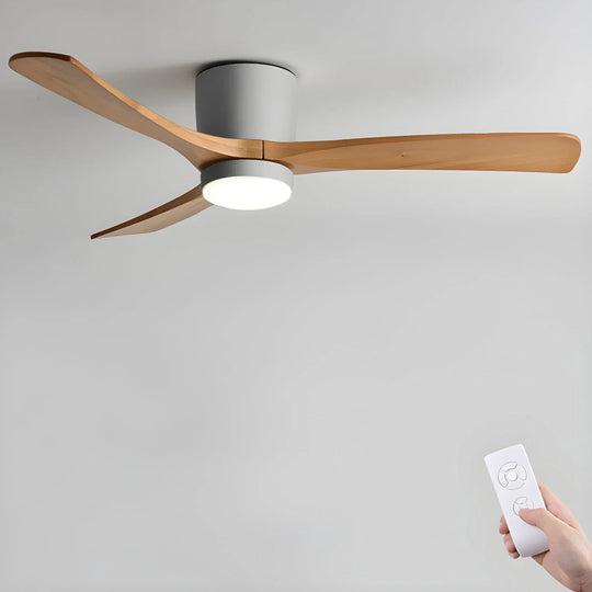 Ceiling Fan Light - Wooden Blades - LED Lighting - Luvonic