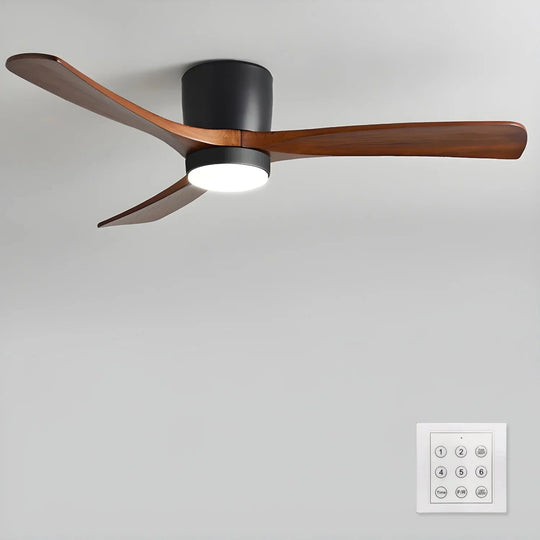 Ceiling Fan Light - Wooden Blades - LED Lighting - Luvonic