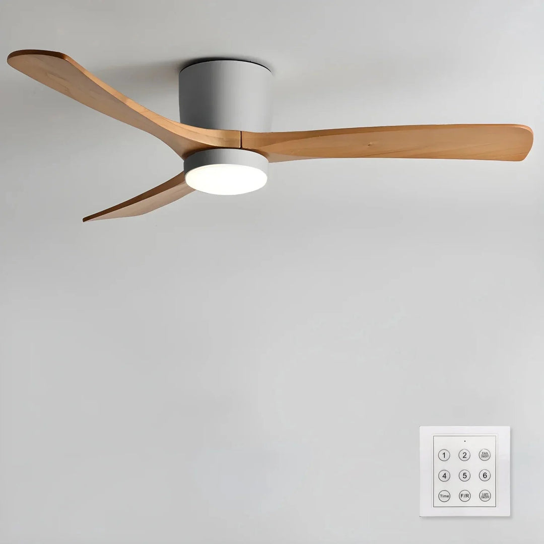 Ceiling Fan Light - Wooden Blades - LED Lighting - Luvonic