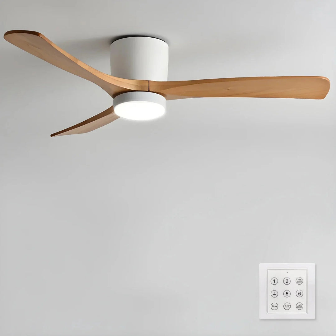 Ceiling Fan Light - Wooden Blades - LED Lighting - Luvonic