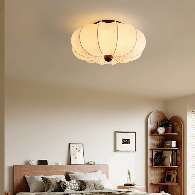Ceiling Light - Silk Shade - Modern Design - Luvonic