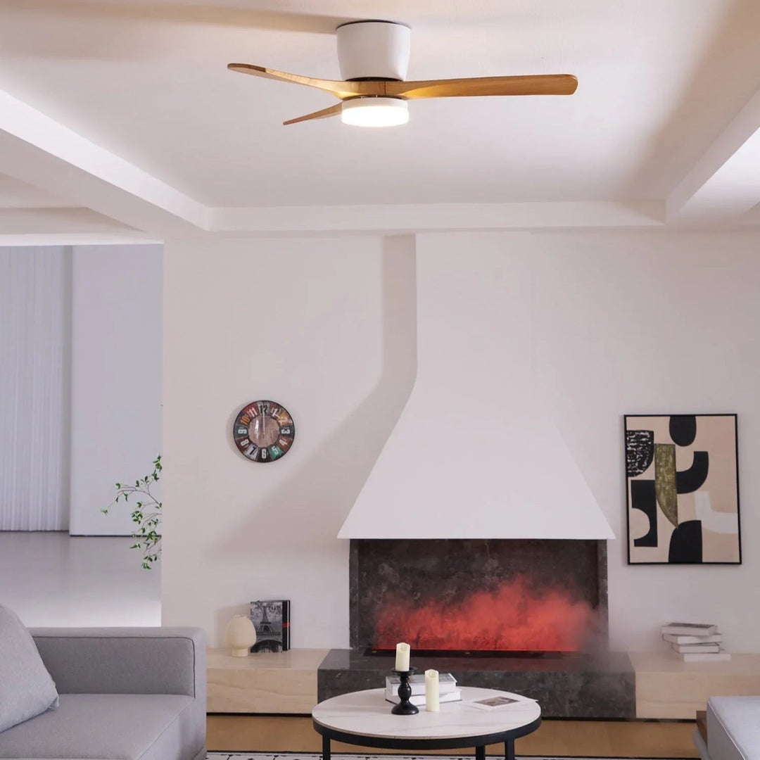 Ceiling Fan Light - Wooden Blades - LED Lighting - Luvonic