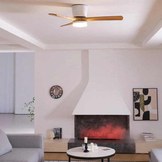Ceiling Fan Light - Wooden Blades - LED Lighting - Luvonic