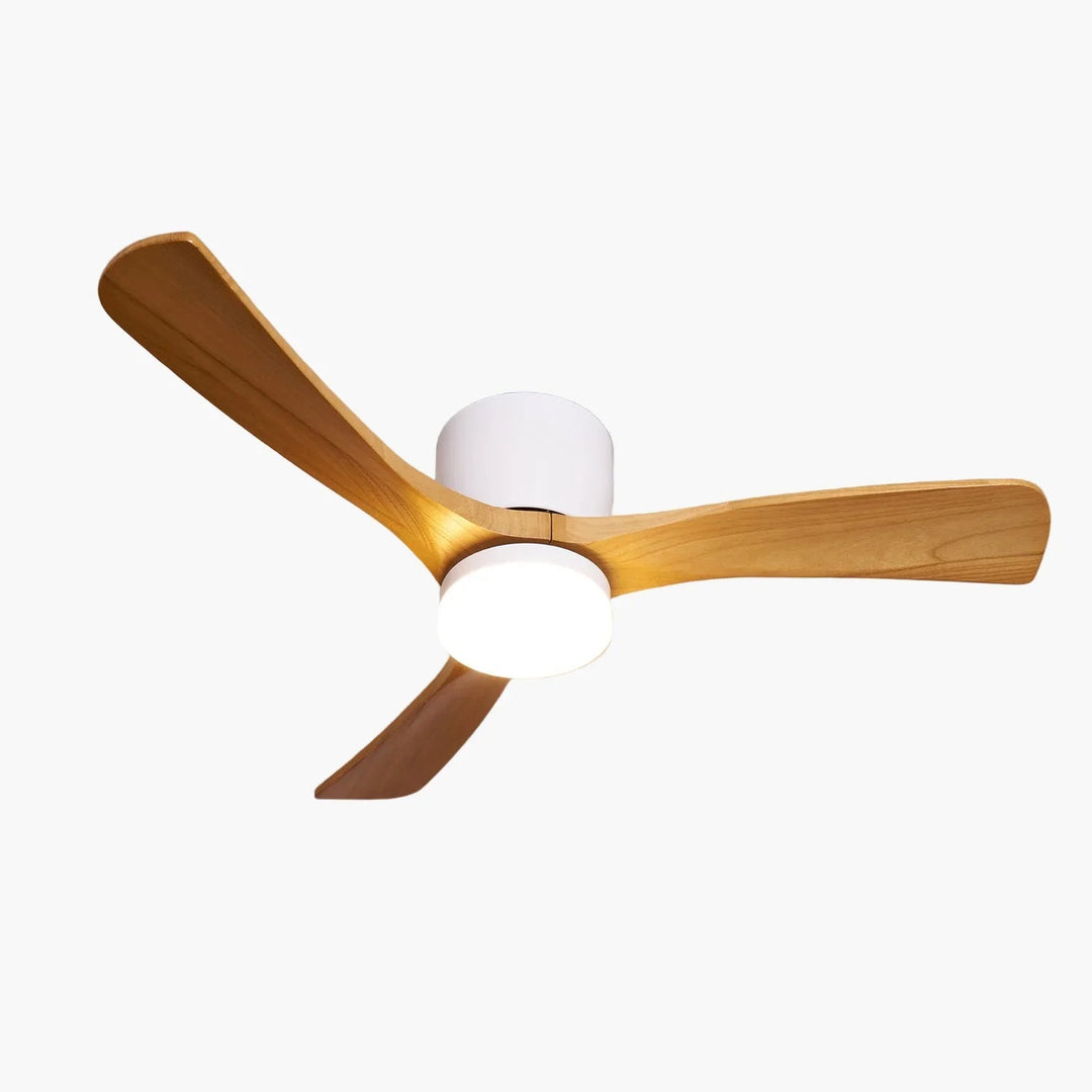 Ceiling Fan Light - Wooden Blades - LED Lighting - Luvonic