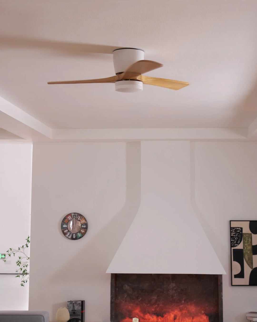 Ceiling Fan Light - Wooden Blades - LED Lighting - Luvonic