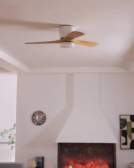 Ceiling Fan Light - Wooden Blades - LED Lighting - Luvonic