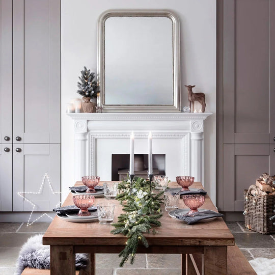 Pre-Lit Mini Christmas Tree - LED Lights - Frosted Branches