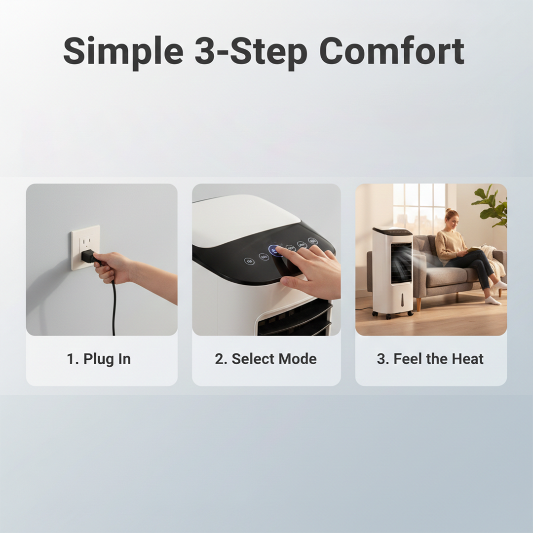 Air Cooler with Humidifier Function and Remote Control