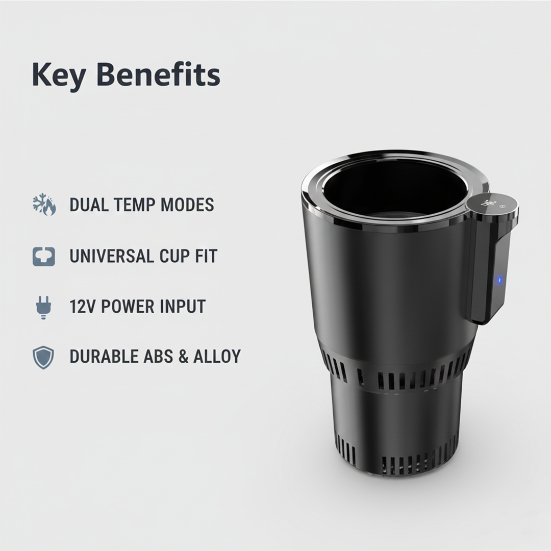 Car Cup Holder with Cooling and Heating Functions
