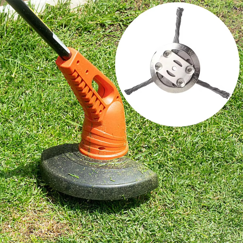 Weed Trimmer Head with Universal Steel Wire and Durable Design