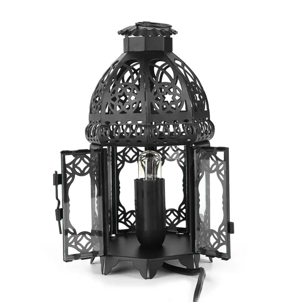 Salt Rock Lamp - Iron Frame - Tabletop Light