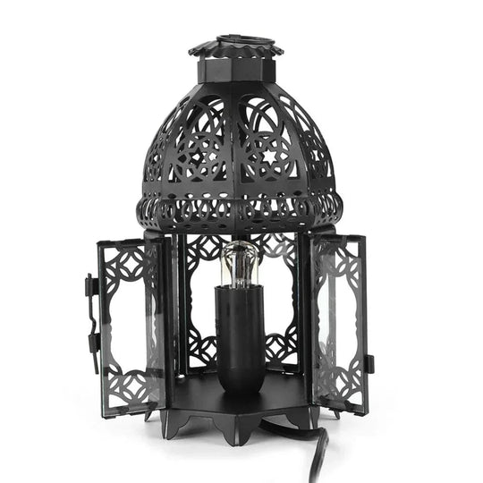 Salt Rock Lamp - Iron Frame - Tabletop Light