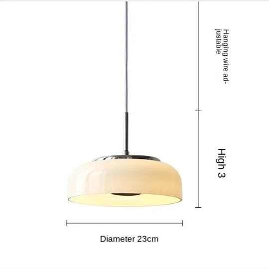 Pendant Light - Bauhaus Design - Chrome White - Luvonic