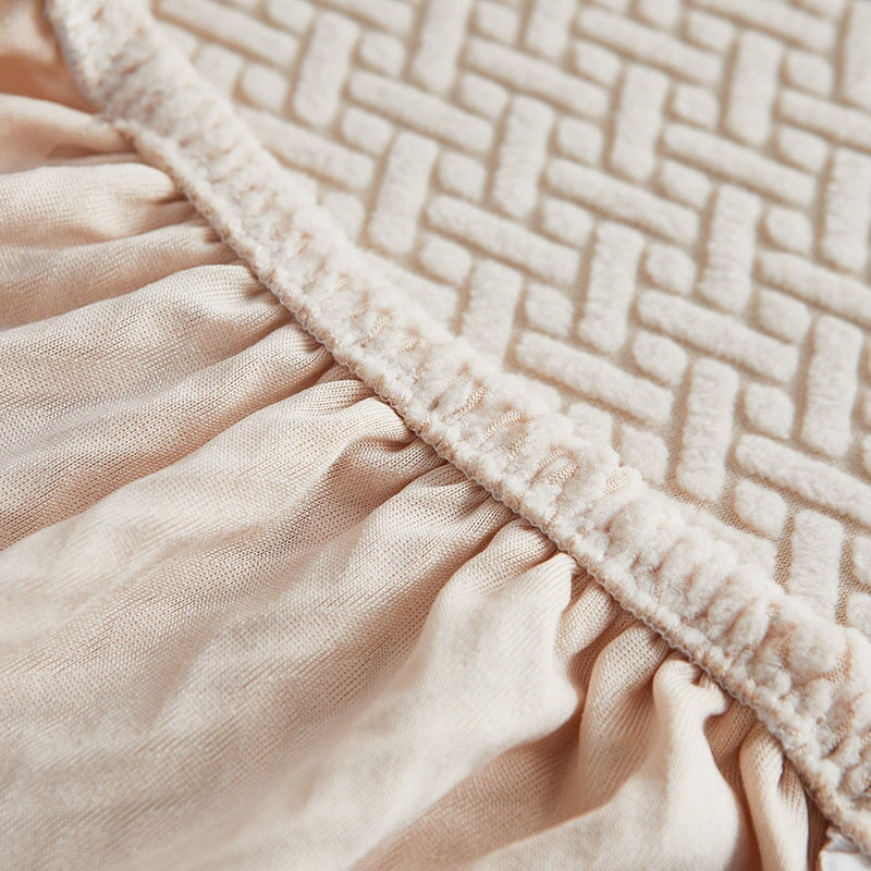 Sectional Sofa Cover - Stretchable Fabric - Installation Instructions Included