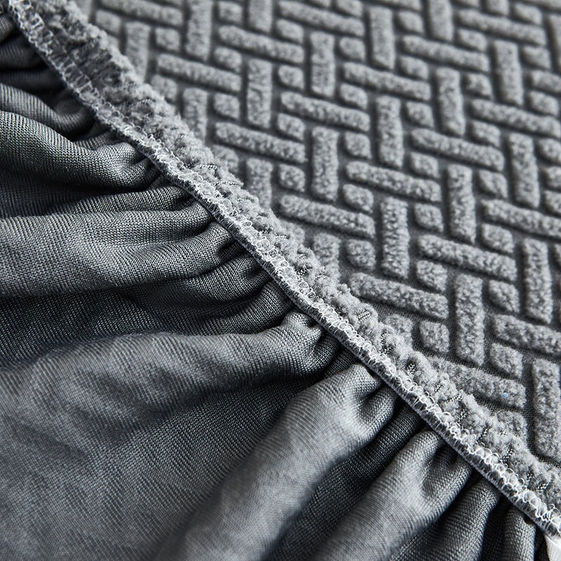 Sectional Sofa Cover - Stretchable Fabric - Installation Instructions Included