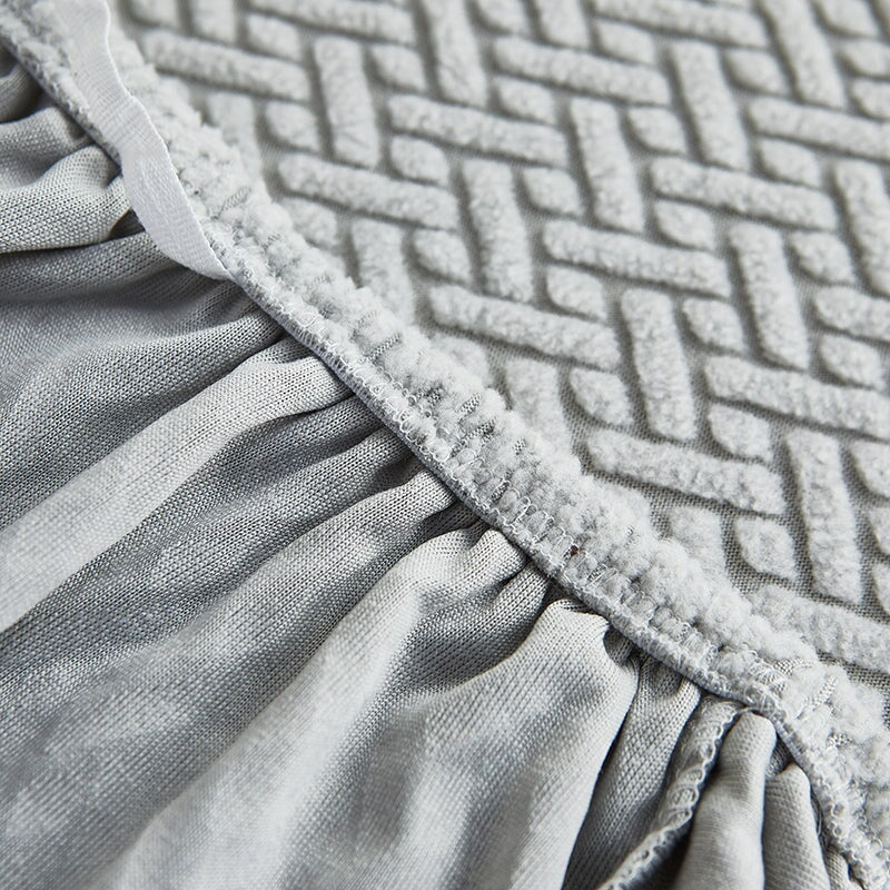 Sectional Sofa Cover - Stretchable Fabric - Installation Instructions Included