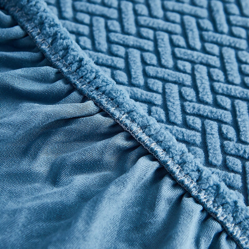 Sectional Sofa Cover - Stretchable Fabric - Installation Instructions Included