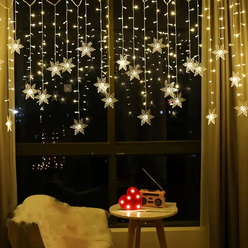 Snowflake Curtain Light - USB Powered - Indoor Decoration