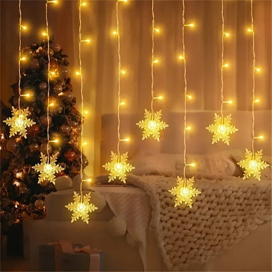 Snowflake Curtain Light - USB Powered - Indoor Decoration