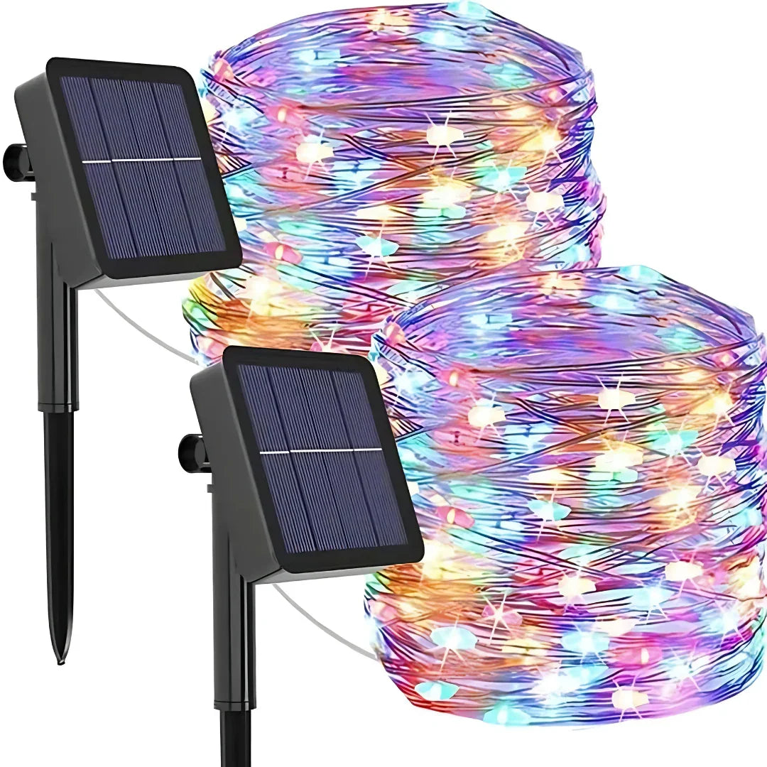 Solar Fairy String Lights - Outdoor Lighting - Christmas Decoration