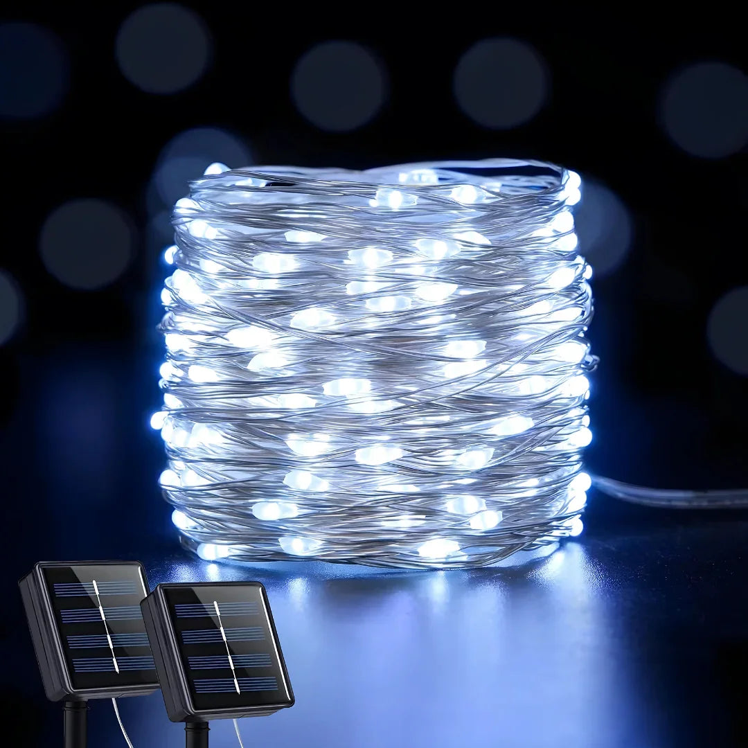 Solar Fairy String Lights - Outdoor Lighting - Christmas Decoration