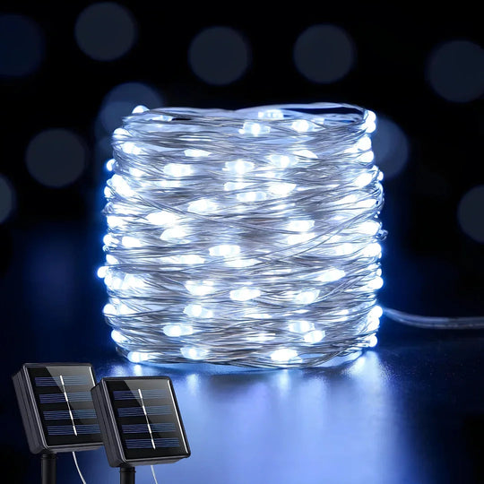 Solar Fairy String Lights - Outdoor Lighting - Christmas Decoration