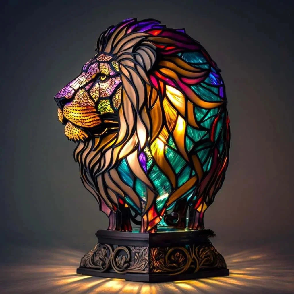 Stained Glass Lamp - Animal Design - Home Decor - Luvonic