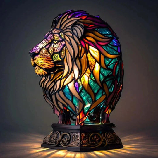 Stained Glass Lamp - Animal Design - Home Decor - Luvonic