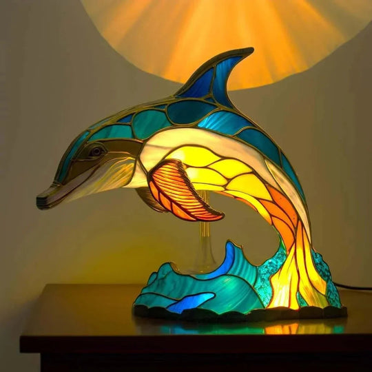 Stained Glass Lamp - Animal Design - Home Decor - Luvonic