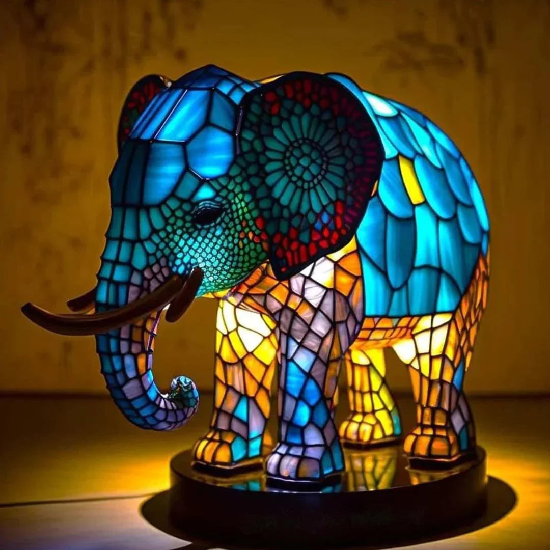 Stained Glass Lamp - Animal Design - Home Decor - Luvonic