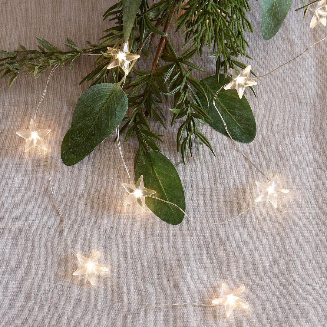 Star Fairy String Lights - Christmas Decoration - Warm White Glow