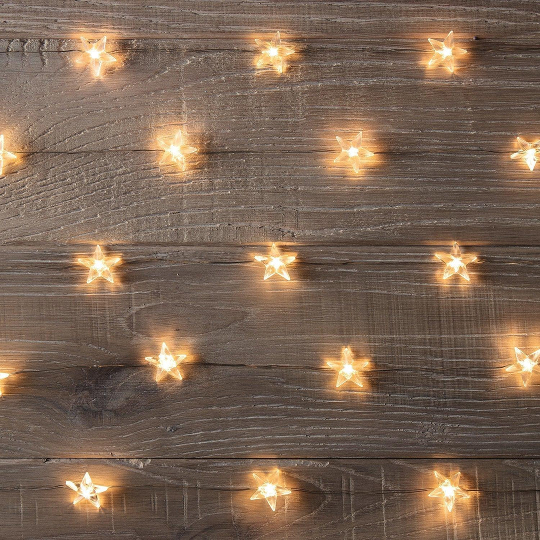 Star Fairy String Lights - Christmas Decoration - Warm White Glow