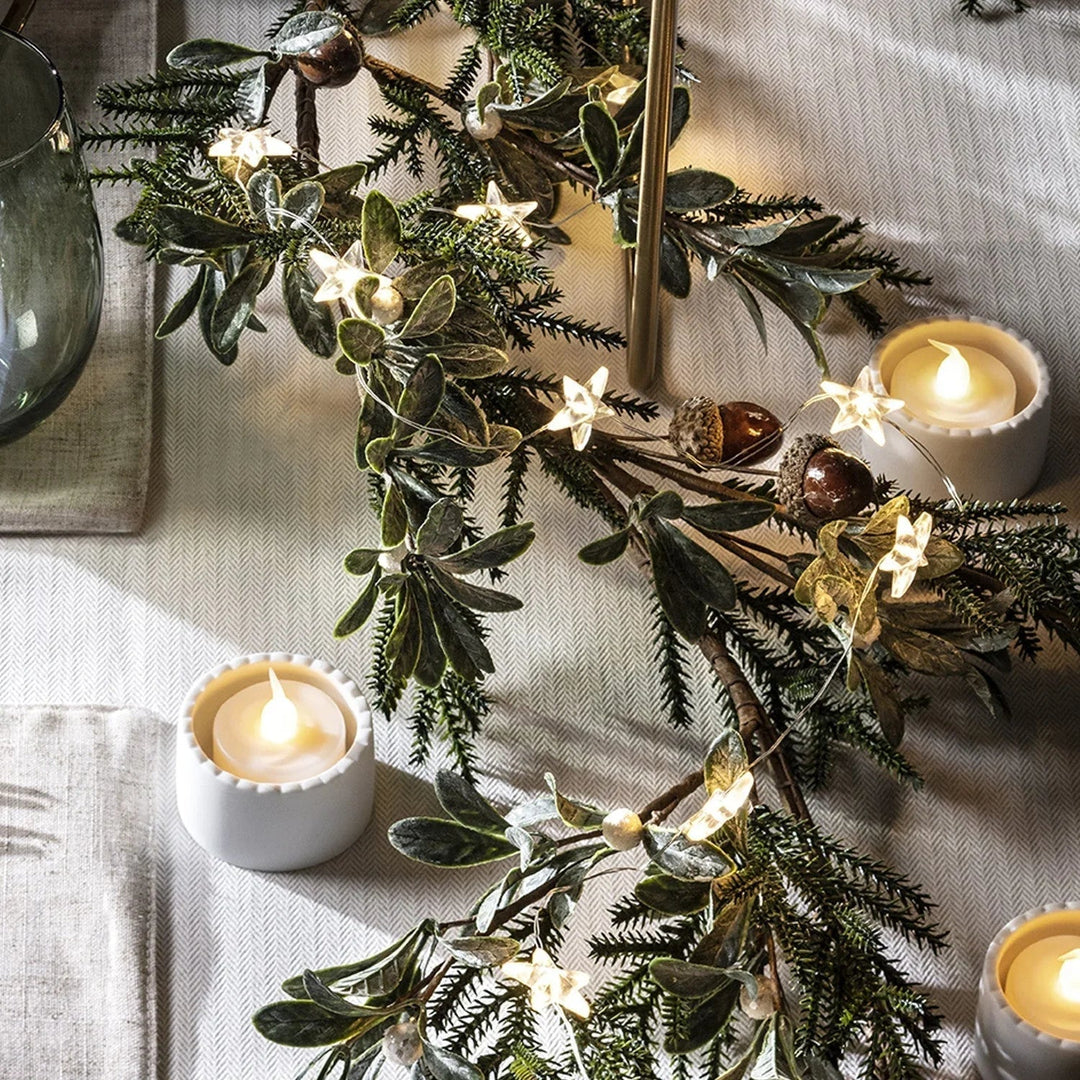 Star Fairy String Lights - Christmas Decoration - Warm White Glow