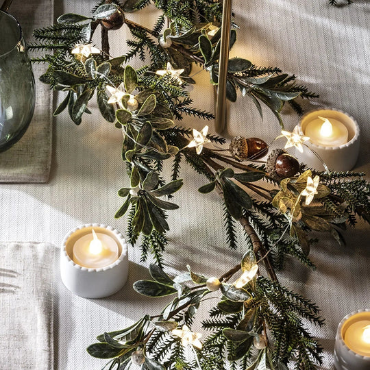 Star Fairy String Lights - Christmas Decoration - Warm White Glow