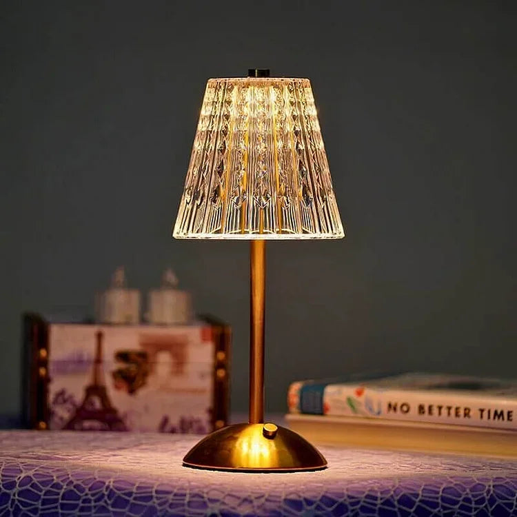 Table Lamp - Crystal Shade - USB Charging