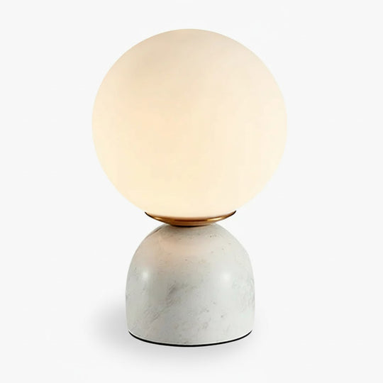 Table Lamp - Globe Design - Stone Base