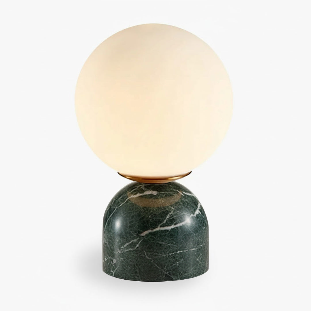 Table Lamp - Globe Design - Stone Base