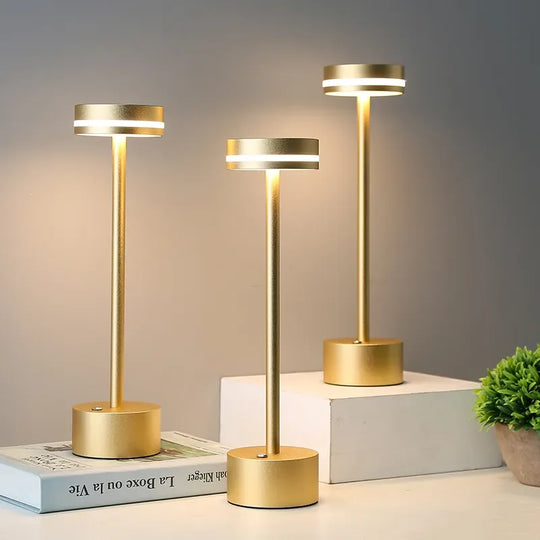 Table Lamp - Gold Aluminium - LED Touch Light