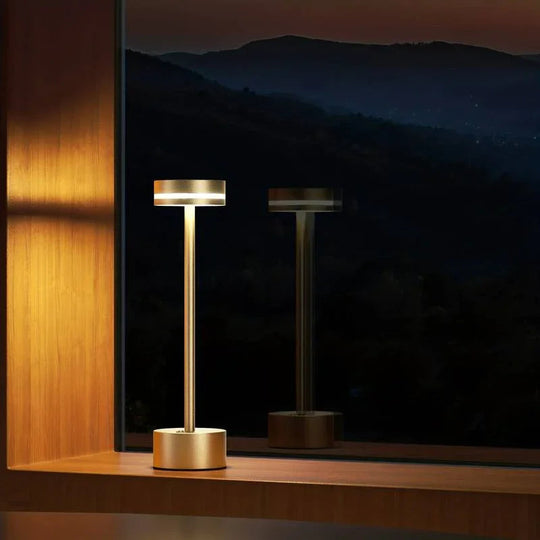 Table Lamp - Gold Aluminium - LED Touch Light