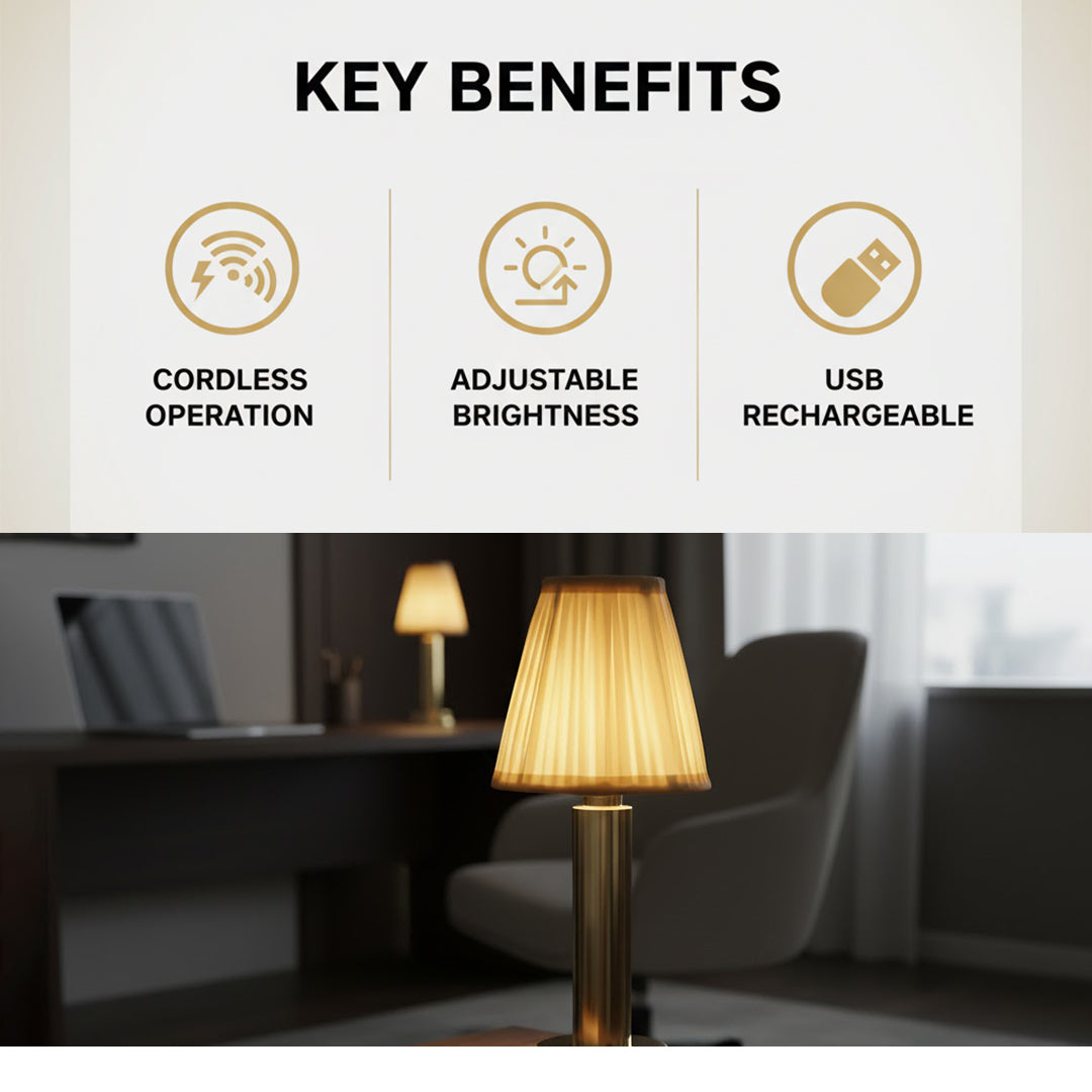 Table Lamp - Wireless Design - Fabric Shade