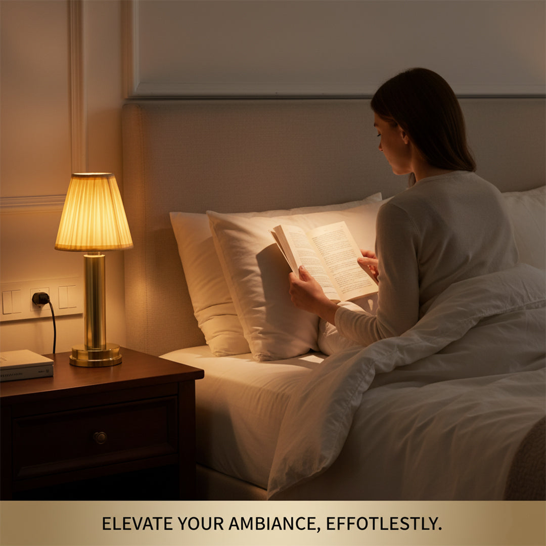 Table Lamp - Wireless Design - Fabric Shade