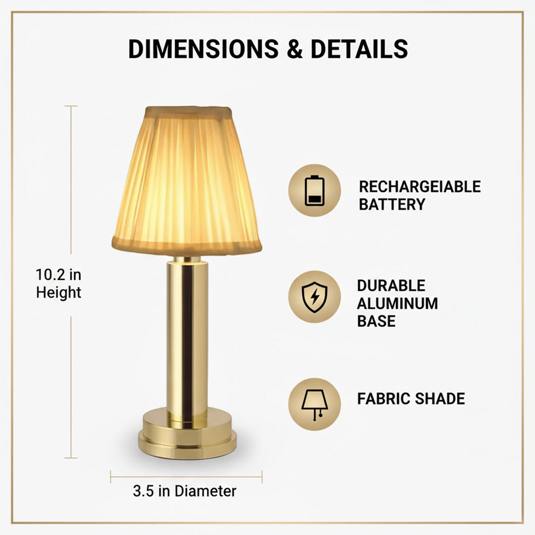 Table Lamp - Wireless Design - Fabric Shade